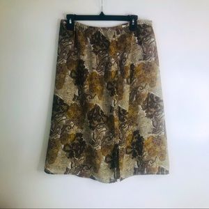 Kathie Lee Tan Skirt Paisley Print L